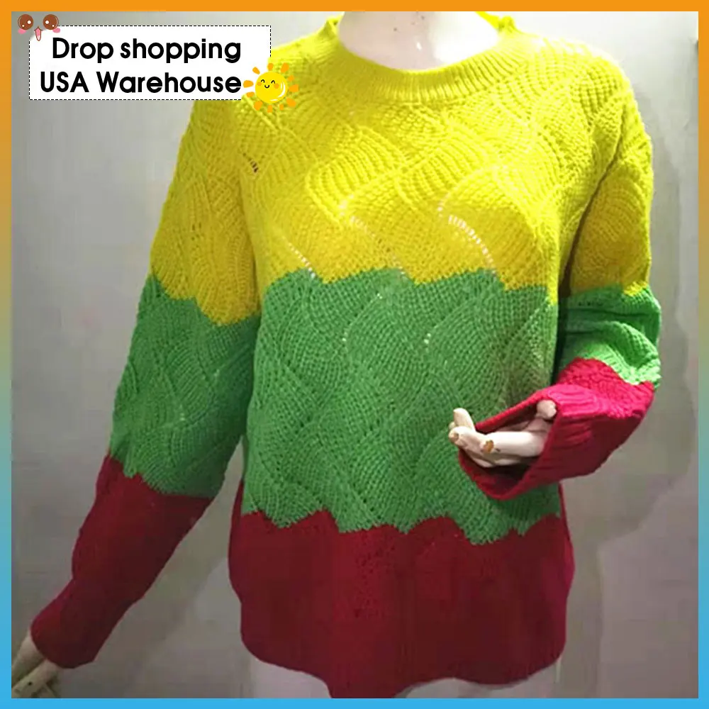 

2020 Autumn and Winter New Knitted Sweater Pullover Large Size Bottoming Shirt Women womens winter clothes 2020 yellow top