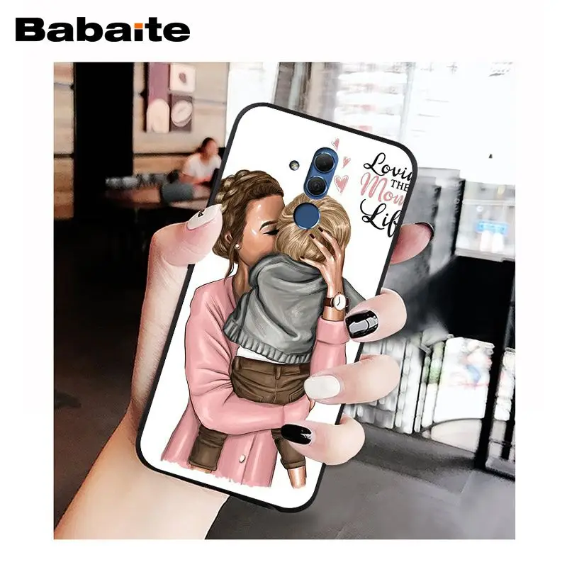 A12 Babaite модные черные коричневые волосы для мамы и дочки, для папы и папы, для Huawei mate 10 20 Lite 20X mate 20 10 Pro 9 Nova3 3i - Цвет: A12