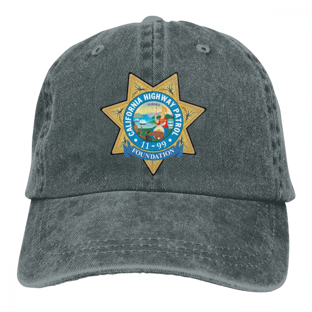 CHP значок California Highway Patrol Casquette черный унисекс Мужские Женские джинсовые бейсболка с ремешком кепки Регулируемый Гольф папа шляпа