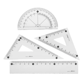 

Drawing School Supplies Set Square Triangle Ruler Protractor Ruler Suit