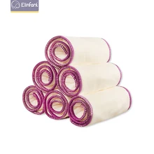 

Elinfant 10pcs large size 40x15cm 2 layers bamboo cotton and 2 layers microfiber reusable absorbent soft diaper insert