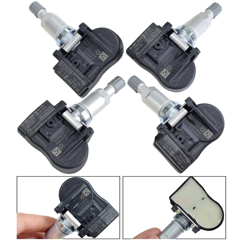 4Pcs 433Mhz Tire Pressure Monitoring Sensor Car TPMS Sensor For Asuna GT Sunrunner 52933-3V100 529333V100 Car Auto Accessories