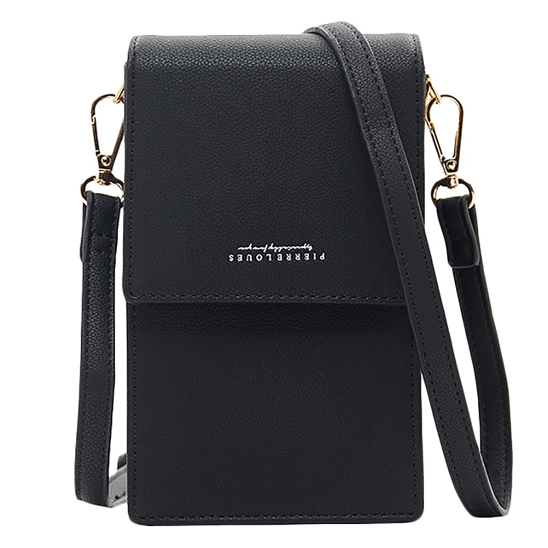 Мини женские сумки через плечо из искусственной кожи, сумка через плечо для телефона, дамская сумочка на молнии, клатч, женская маленькая сумка-мессенджер - Цвет: Black