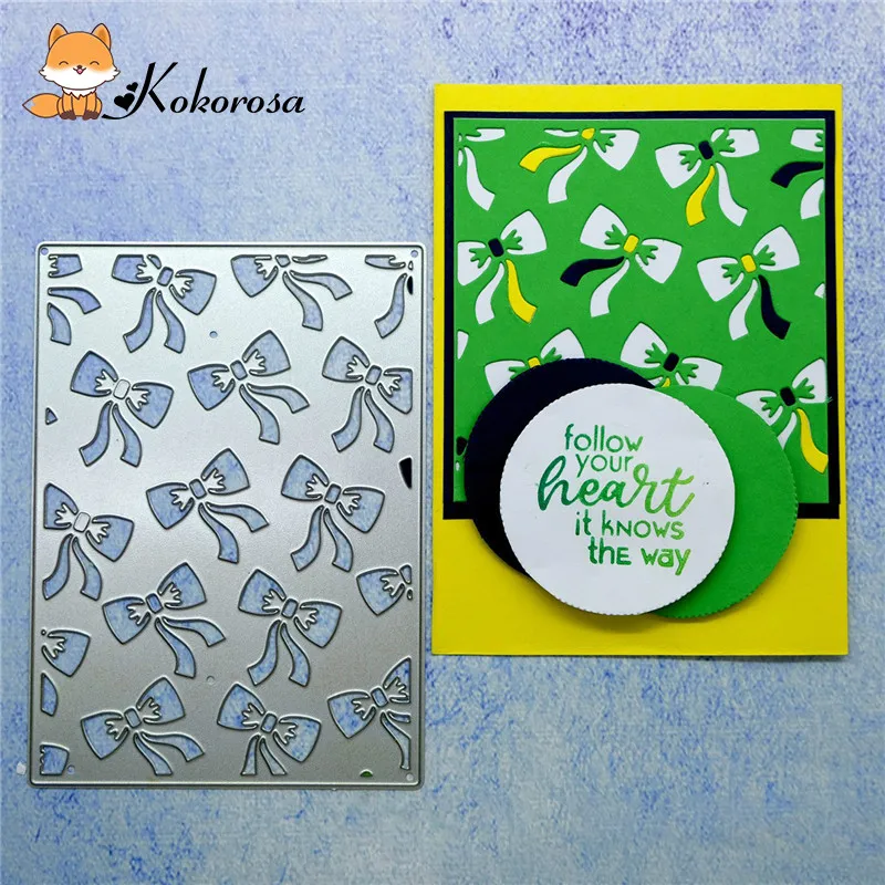 

Kokorosa Cutting Dies Metal Dies Scrapbooking Album Card Making Embossing Stencil Diecuts Bow-knot Decoration