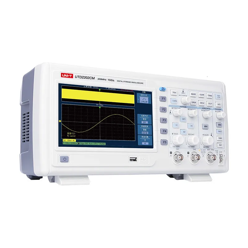 UNI-T Многофункциональный цифровой осциллограф переключаемые зонды 2 канала 1GS/s частота дискретизации осциклоскоп 7 дюймов TFT lcd