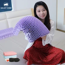 Mais recente tecnologia 3d tpe favo de mel ortopédico pescoço massagem travesseiro sem pressão de refrigeração sono longo usando a vida galaxy homie