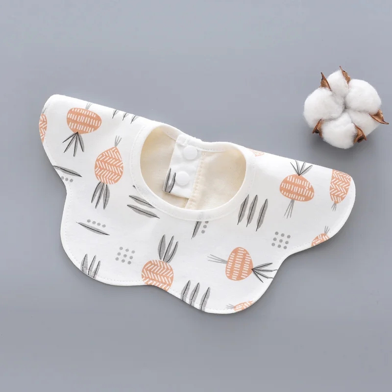 Silicone Anti-lost Chain Strap Adjustable  Baby Bibs Waterproof 360 Degree Flower Shape Stuff For Newborns Boy Girl Feeding Burp Cloth Saliva Towel Infant Apron car baby accessories