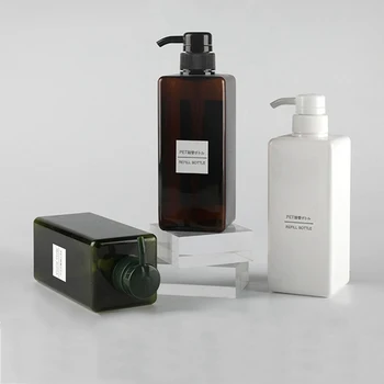 

250/450/650ml Plastic Travel Clear Square Bottle Dispenser Soap Foam Foaming Pump Empty Bottle Liquid Shower Gel Foam Pump