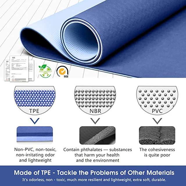 6mm Non-Slip Double Layer Yoga Mat 2
