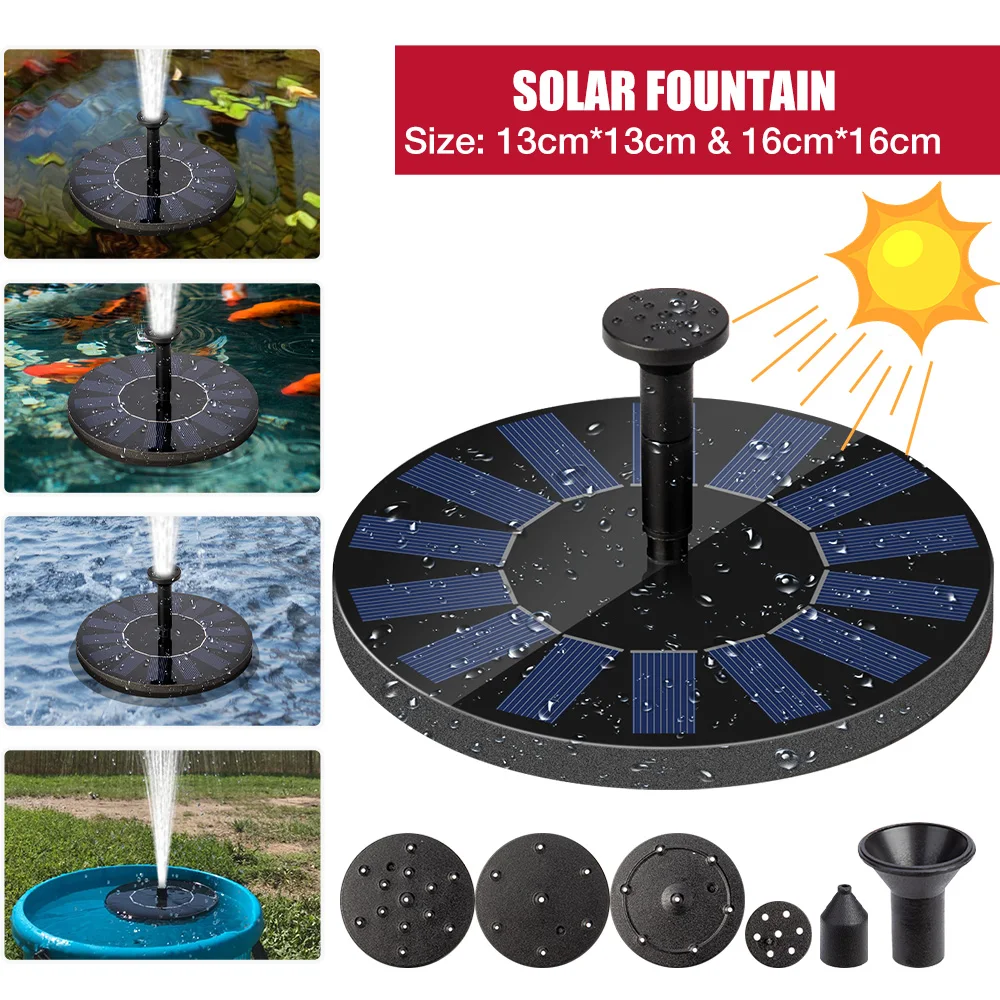 Outdoor Solar Fountain For Garden Fountain Solar Water Fountain Indoor Solar Water Pump Fountain PoolWaterfall Garden Decoration