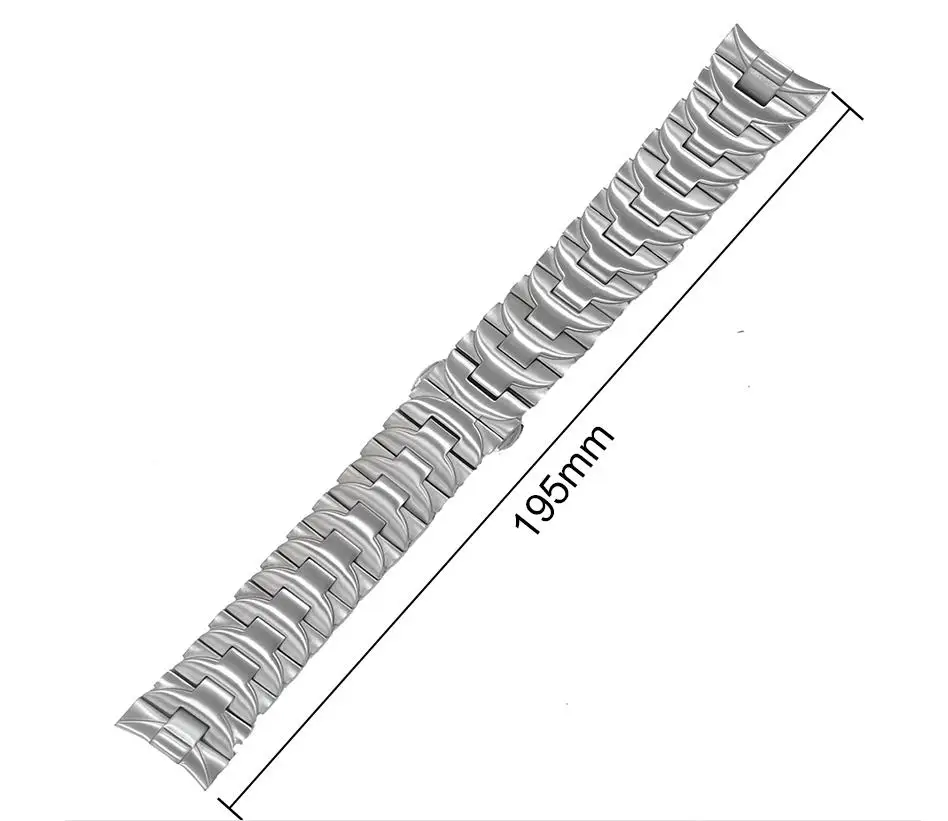 IStrap 24 мм 316L Нержавеющая сталь ремешок серебряный двойной застежка для Panerai Luminor мужской стиль