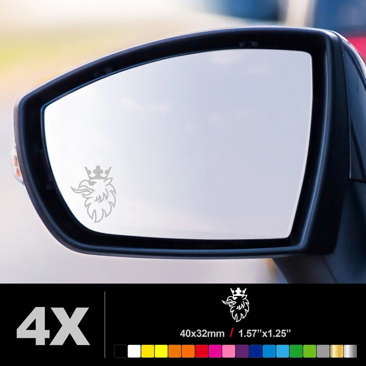 

For (4Pcs) SAAB SCANIA WING MIRROR ETCHED GLASS CAR VINYL DECALS STICKERS ETCH