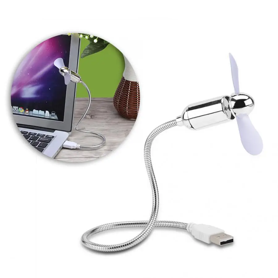 Гаджет USB лампа гаджеты electronicos DC 5 В USB Гибкий температурный мини-вентилятор с/светодиодный летний офисный домашний USB вентилятор