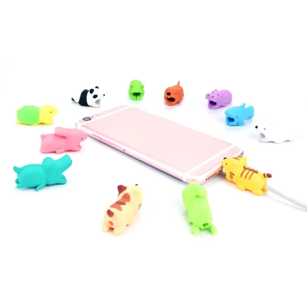 

Bite Data Line Protection Cover Cartoon Animal Shape For Iphone Data Line Anti-Break Data Cable Protector