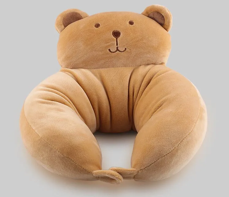 

cartoon bear memory foam U-shape pillow cartoon shoulders wrap for office portable U shape pillow