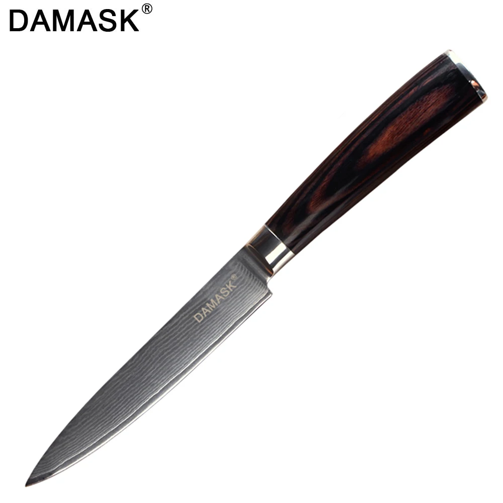 Damask 4," /5" дюймовый универсальный нож 67 слоев японской дамасской стали кухонные ножи острый многоцелевой нож резак деревянной ручкой