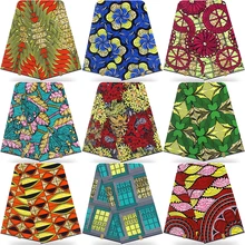 Африканская ткань высокого качества, африканская восковая ткань для лоскутного шитья, батик, 6 ярдов, хлопок, ткань Анкара, ткань для платья Y-114