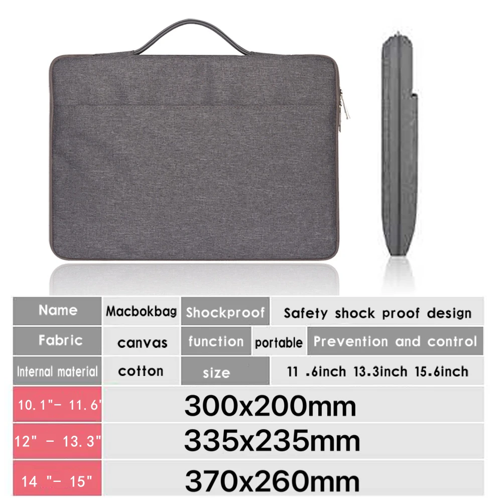 Bolsa para Notebook 11.6 12 13.3 14 15.6 Polegadas para Macbook Air Pro 13 15 Dell hp Acer - Imagem 2