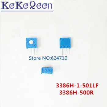 

100pcs/lot 3386H-500R 3386 500ohm 3386H-1-501LF adjustable metal glass uranium