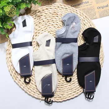 

Men Cotton Boat Short Sock Ankle Invisible Socks Solid Color Low Cut Socks