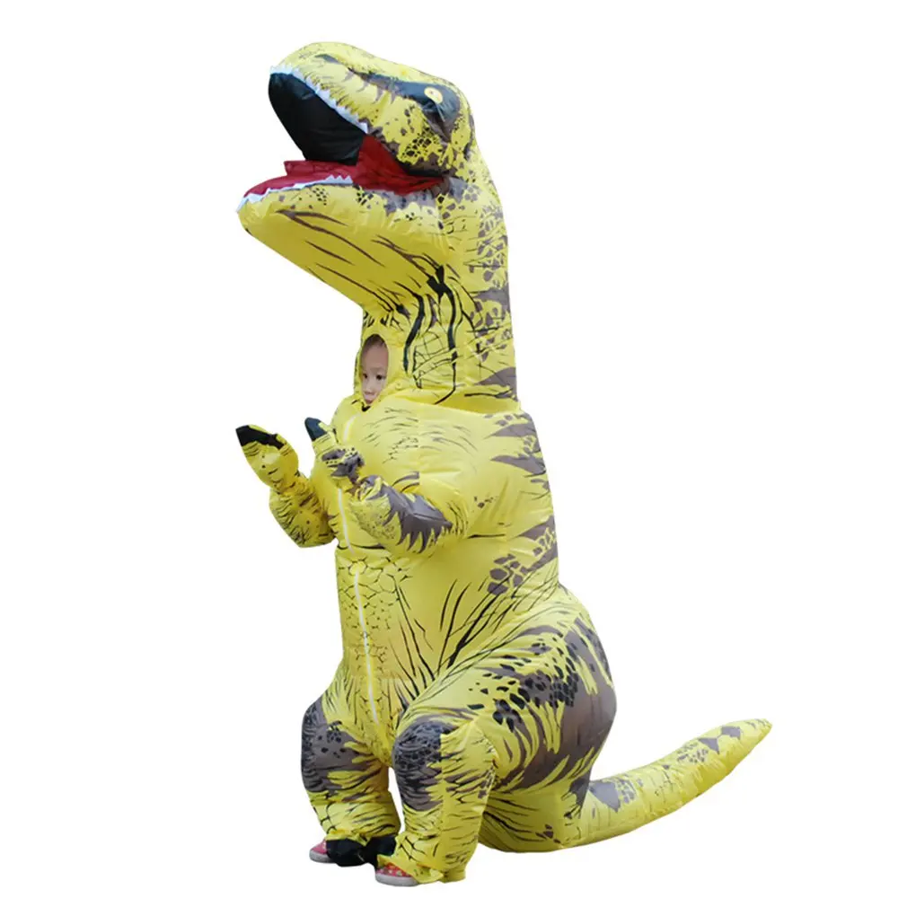 Tyrannosaurus child Надувной костюм динозавра; Детский костюм Рекса для взрослых; праздничное платье; карнавальный костюм в форме животного; карнавальный костюм - Цвет: Tyrannosaurus child