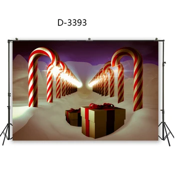 

HuaYi Magical christmas day decor backdrops 6 patterns wonderful chrismas gifts and clock decoration photoshoot photography