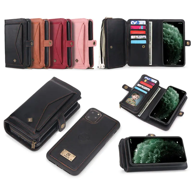 Многофункциональный чехол-кошелек для iPhone 11 Pro Max XS, XR, X, 6 S, 7, 8 Plus, кожаный чехол со слотом для карт, Магнитный чехол, чехол Fundas