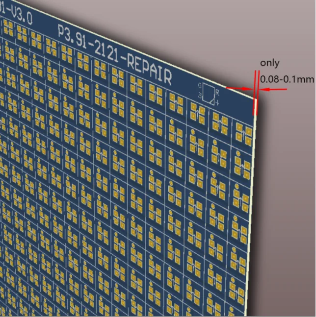 pwb pad repair P3.91-2121 2724 120x120mm almofada