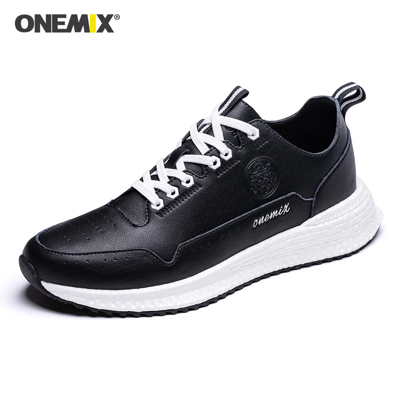 ONEMIX/; Мужская прогулочная обувь; мягкий светильник; дышащая уличная Мужская Спортивная обувь; Мужская обувь; Новое поступление; повседневные кроссовки - Цвет: black