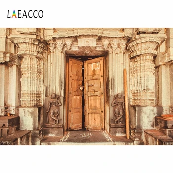 

Laeacco Vintage Building Old Wooden Door Photo Background Scene Travel Portrait Vinyl Photocall Photography Backdrop Studio