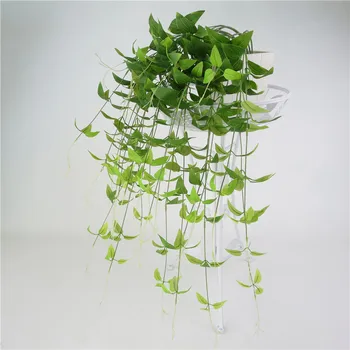 

Artificial Flowers Cloth Clematis Fake Flower Garland Leaves Hanging Vine Leaf Foliage Plants for Indoor Outdoor Wedding Decorat