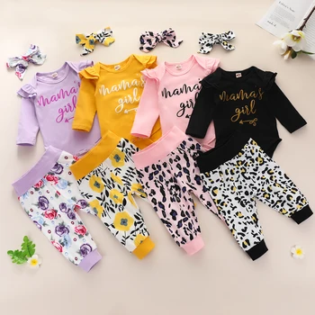 

letter baby long sleeve clothing set letter 3 pcs set fashion infant clothings full sleeve baby clothing 0-24 months