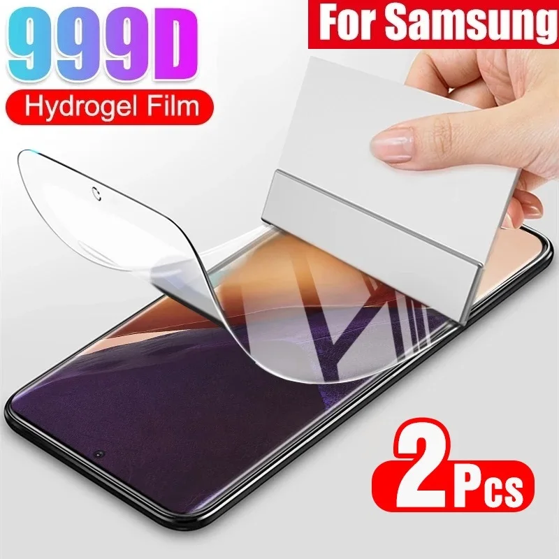 2 шт. Гидрогелевая Защитная пленка для экрана Samsung Note 20 Ultra 10 Plus S8 S9 S10 S20 FE S21 A52 A32 A21s