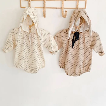 

2020 New Toddler Baby Jumpsuit Autumn Newborn Baby Clothes Floral Baby Girls Bodysuit Korean Style Infant Girl Clothes With Hat