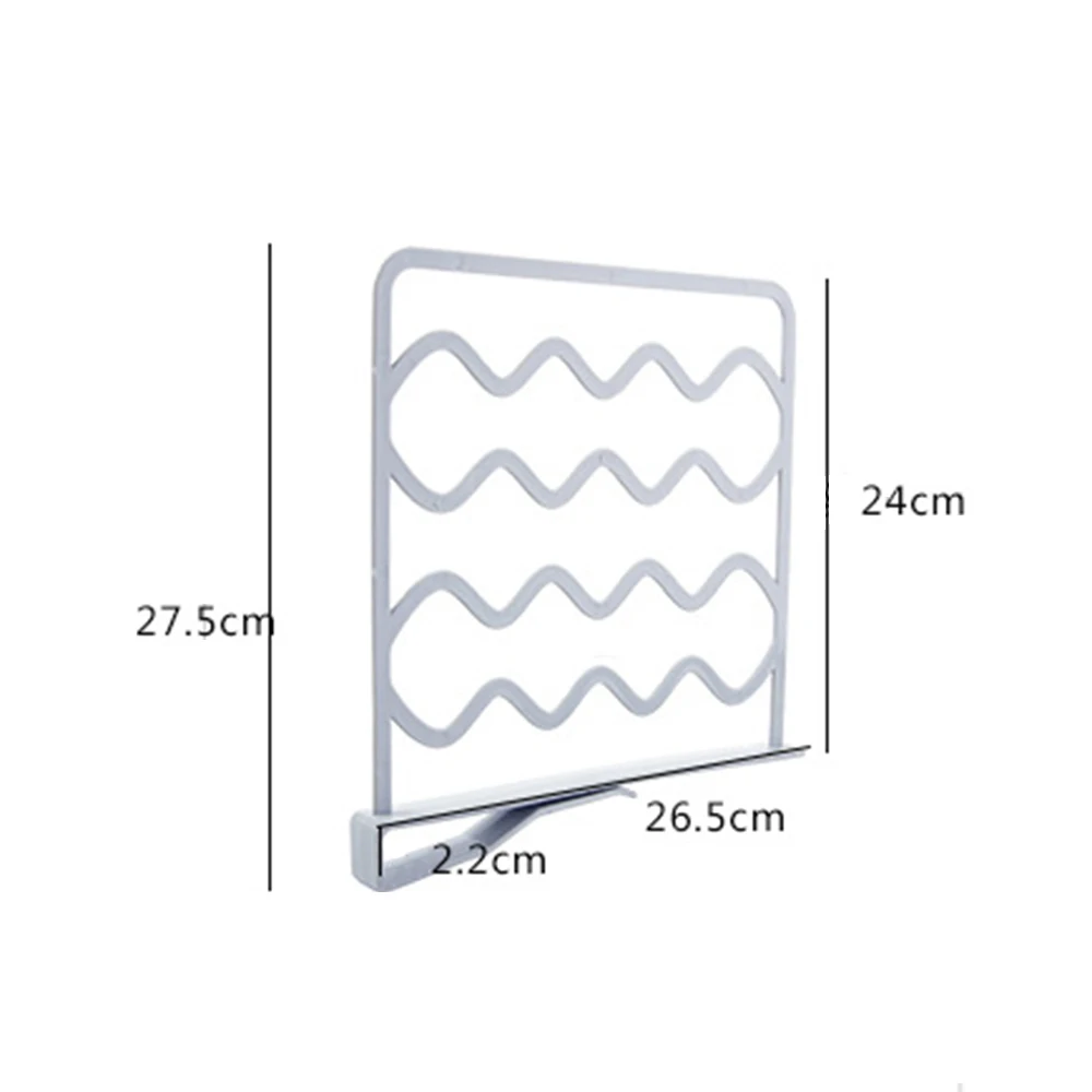 New 1Pc Plastic Shelf Divider Wardrobe Storage Layered Separator Plate Fender Closet Shelves For Box Warwdore Clothing Organizer