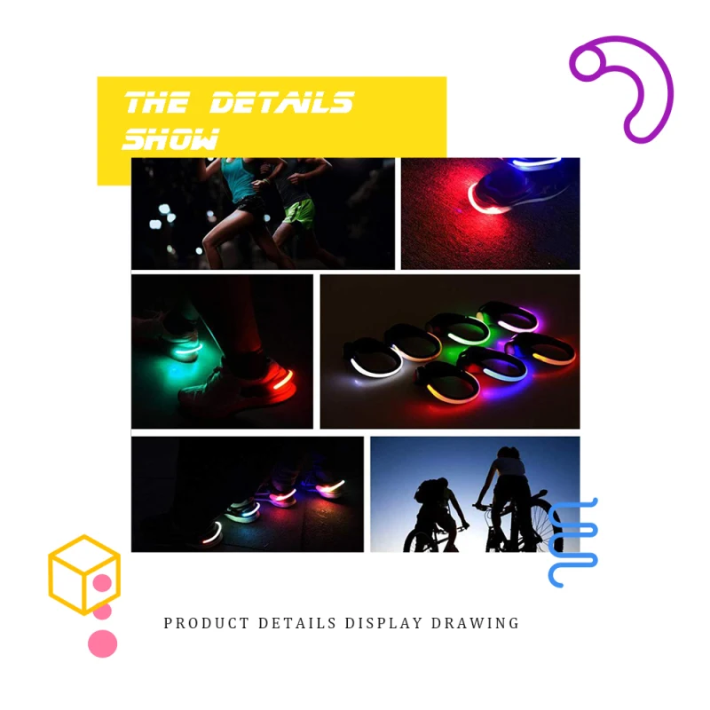 Shoe Clip Light Night Safety Warning LED Bright Flash Light for Running Cycling Bike Useful Outdoor Tool LED Luminous Kids Toys