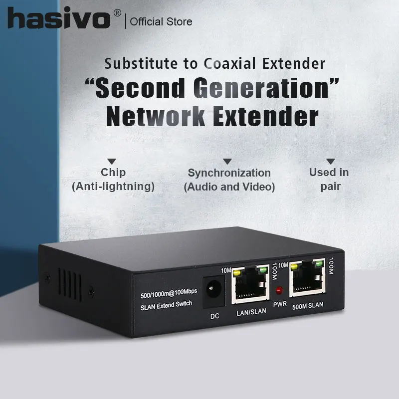PoE сетевой коммутатор Ethernet PoE удлинитель 500/1000 м 1 порт 10/100M Rj45 вход 1 порт 10/100M Rj45 выход
