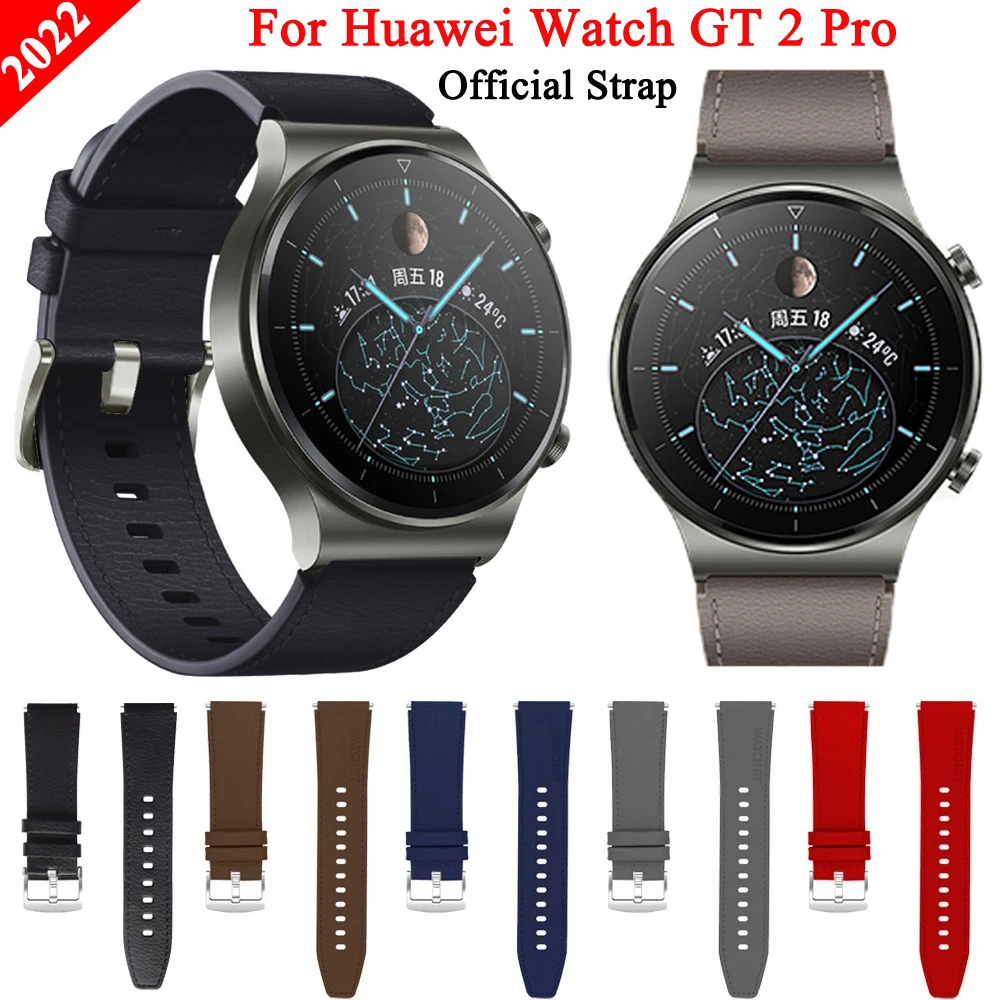 Premium 22mm Leather Strap Band - Sport Edition Original Watchband Replacement Bracelet Correa
