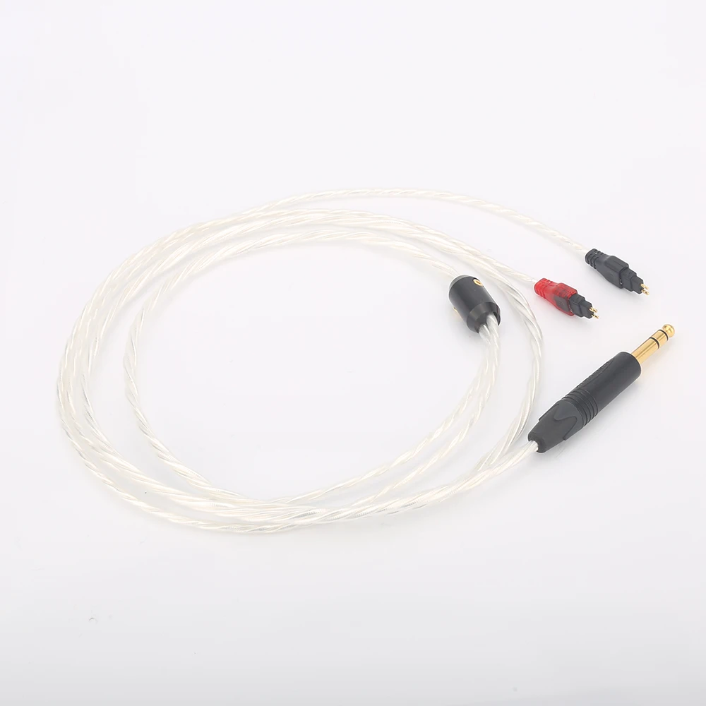 Free shipping Hifi Super Reference Silver Plated Headphone Upgrade Cable For HD580 HD600 HD650 HD25 HD800