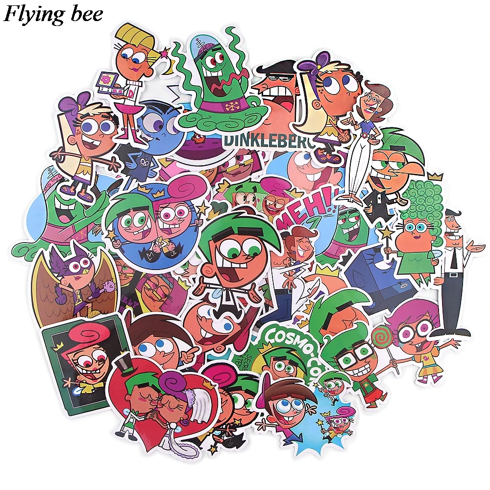 Flyingbee 38 шт. забавные мультяшные водонепроницаемые наклейки детские игрушки для DIY