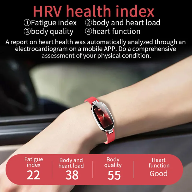 B79 PPG+ ECG женские смарт-Браслет фитнес-трекер часы кровяное давление мониторинг сердечного ритма водонепроницаемый Smartband