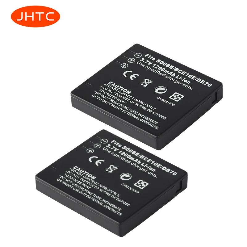 JHTC 1200 мА/ч, DMW-BCE10 CGA-S008A/1B VW-VBJ10 Батарея для Panasonic цифровых зеркальных фотоаппаратов DMC-FS3 FS5 FS20 FX30 FX33 FX35 FX36 FX37