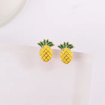 

Fashion popular contracted pineapple stud earrings fruit series earrings jewelry accessories