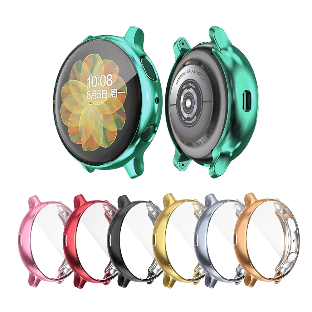 

TPU Silicone Protective Case For Samsung Galaxy Watch Active 2 40mm 44mm Ultra thin Soft Protection Full Cover Screen Protector