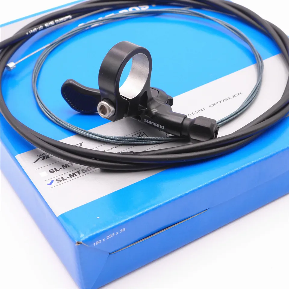 SHIMANO SL-MT500 – Leva Per Reggisella Telescopico – Lato Sinistro – Cavo Interno 1800 Mm + Guaina SP41 1500 Mm – Nero