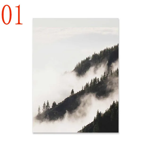 Mountain Lake Landscape Painting Minimalism Canvas Nordic Style Posters Hd Prints Art Wall Pictures For Living