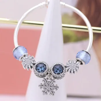 

New 925 Sterling Silver Ice Crystal Snow Sea Heart Cat Eye Fashion Snake Pan Bracelet For Women Wedding Party Fashion Jewelry
