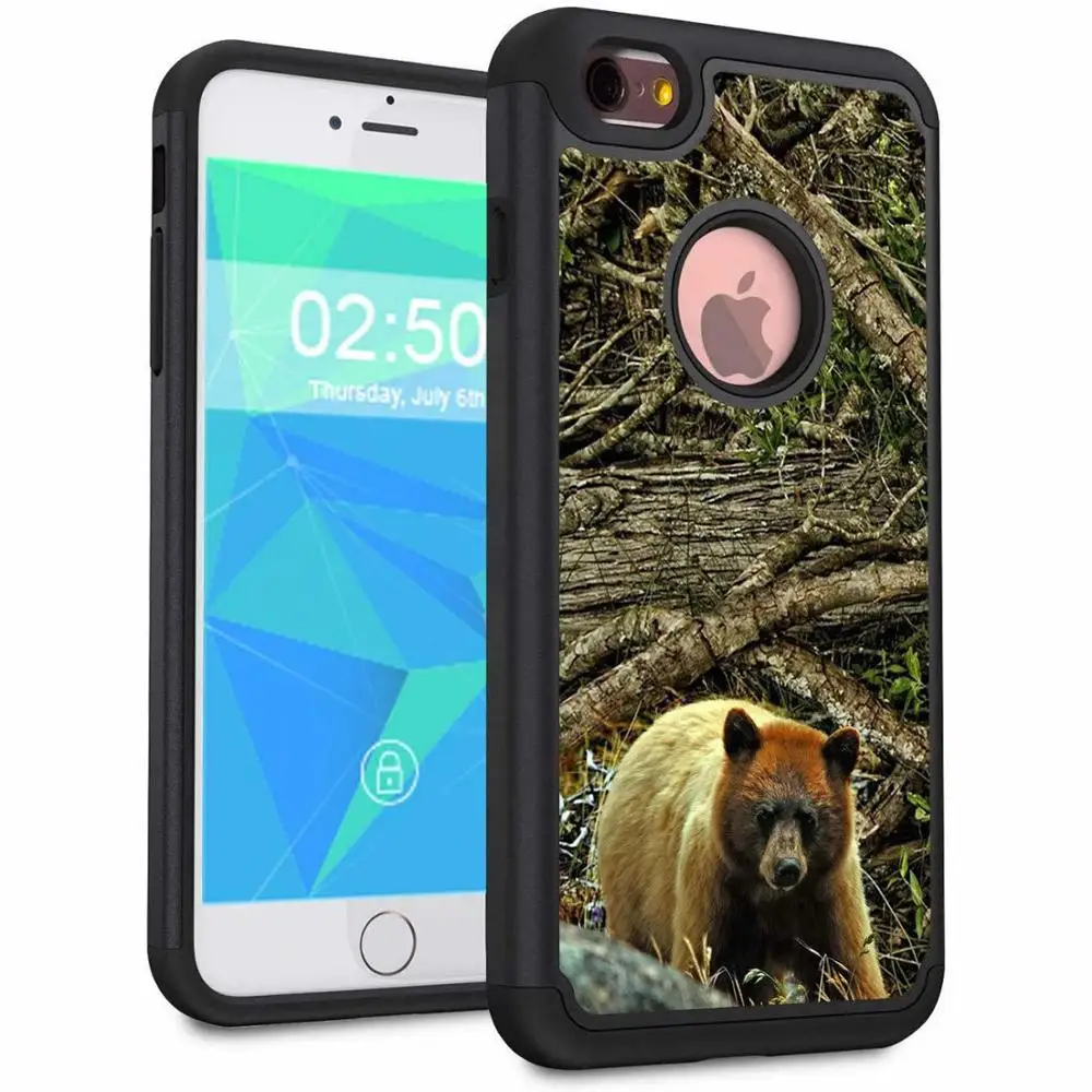 Чехол для телефона для iphone 6/6plus, чехол, iphone 6/6S plus, чехол, двухслойный Гибридный жесткий защитный чехол, противоударный ТПУ бампер - Цвет: 16