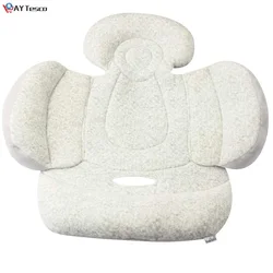 Oreiller de soutien de la tête et du corps (gris), avec soutien du cou, pour siège de voiture et poussettes pour bébé 
