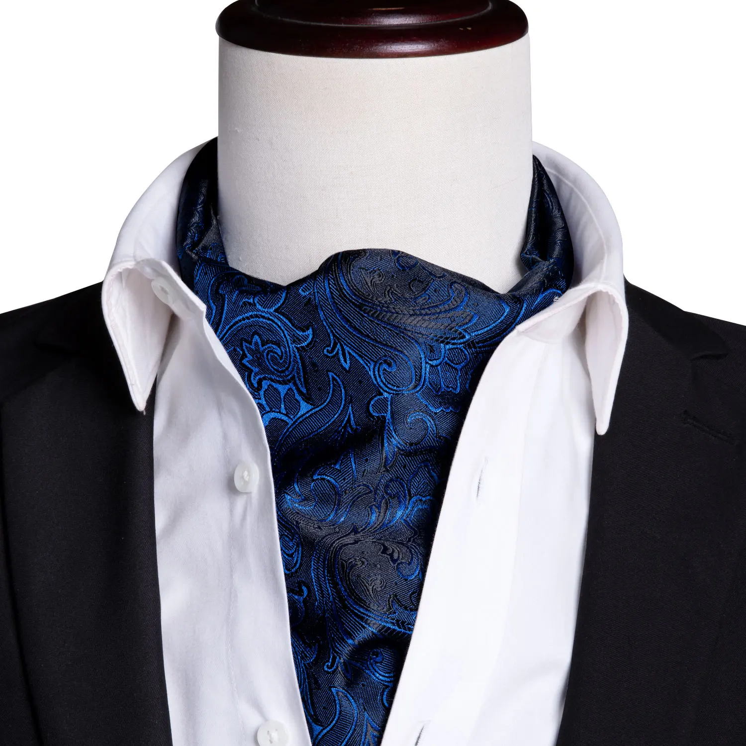 Шелковый Золотой Аскот галстук для мужчин Галстук Набор Цветочный Королевский Аскот формальный галстук платок запонки для нежных мужчин свадьба Барри. Ван - Цвет: AS-002